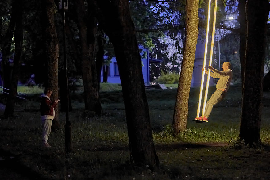 We Photographed The Swing Park Installed In Trakai, Lithuania We Photographed The Swing Park Installed In Trakai, Lithuania