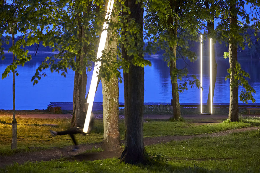 We Photographed The Swing Park Installed In Trakai, Lithuania We Photographed The Swing Park Installed In Trakai, Lithuania