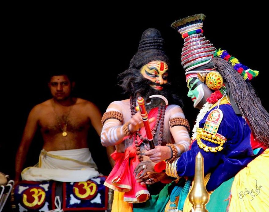 Kathakali; Indian Folklore Originated In Kerala.