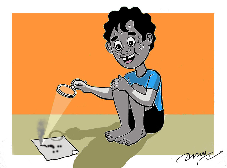 Playing With Magnifying Glass