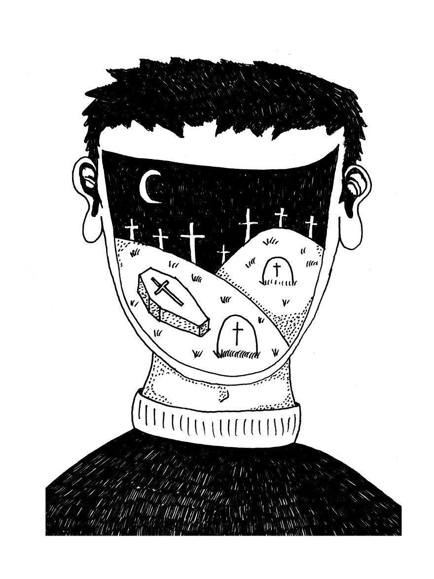 These Black & White Illustrations Illustrate The People And The Problems Of This Sick Society These Black & White Illustrations Illustrate The People And The Problems Of This Sick Society