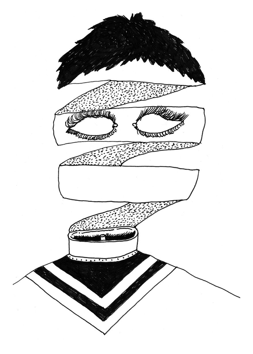 These Black & White Illustrations Illustrate The People And The Problems Of This Sick Society