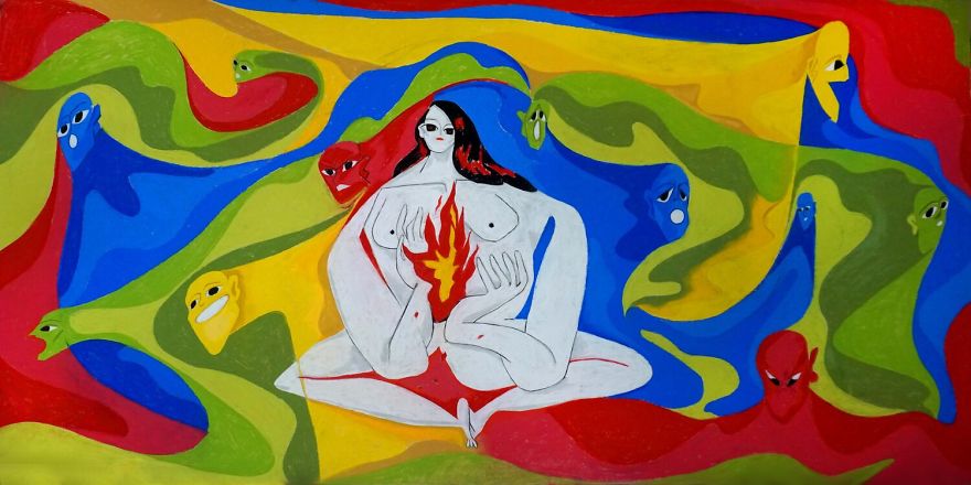 My First Tries At Pastel To Record My Emotions