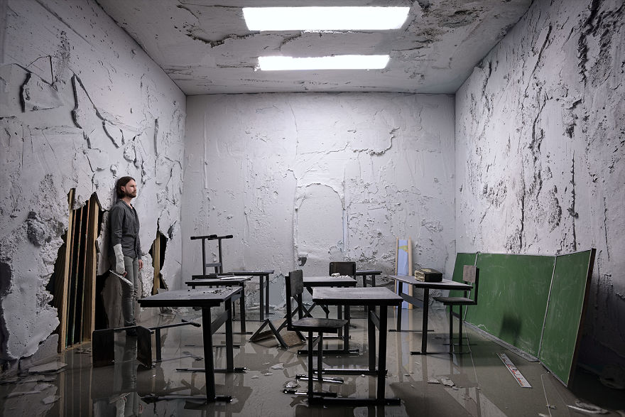 I Create Hyperrealistic Sceneries Using Miniature Sets