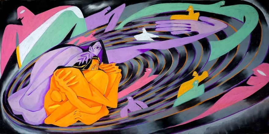 My First Tries At Pastel To Record My Emotions