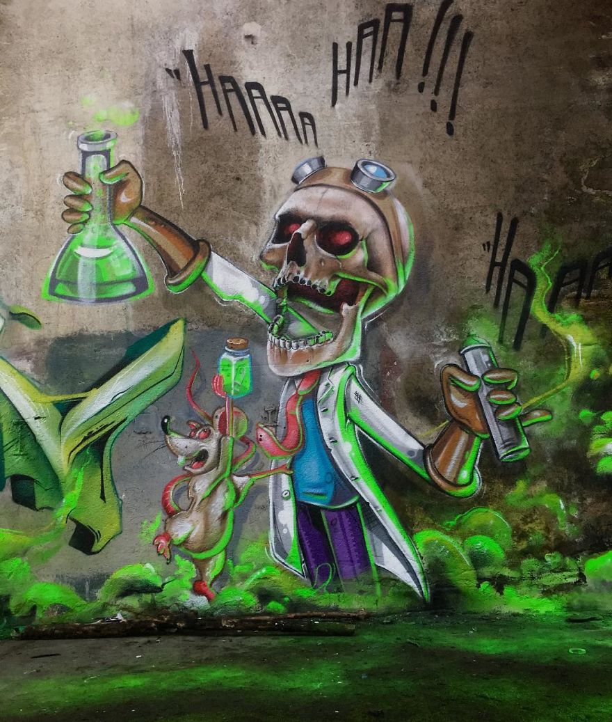 The Graffiti Of This French Street Artist Seems To Come Alive And Come Off The Walls