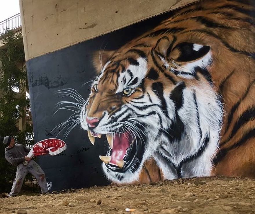 The Graffiti Of This French Street Artist Seems To Come Alive And Come Off The Walls