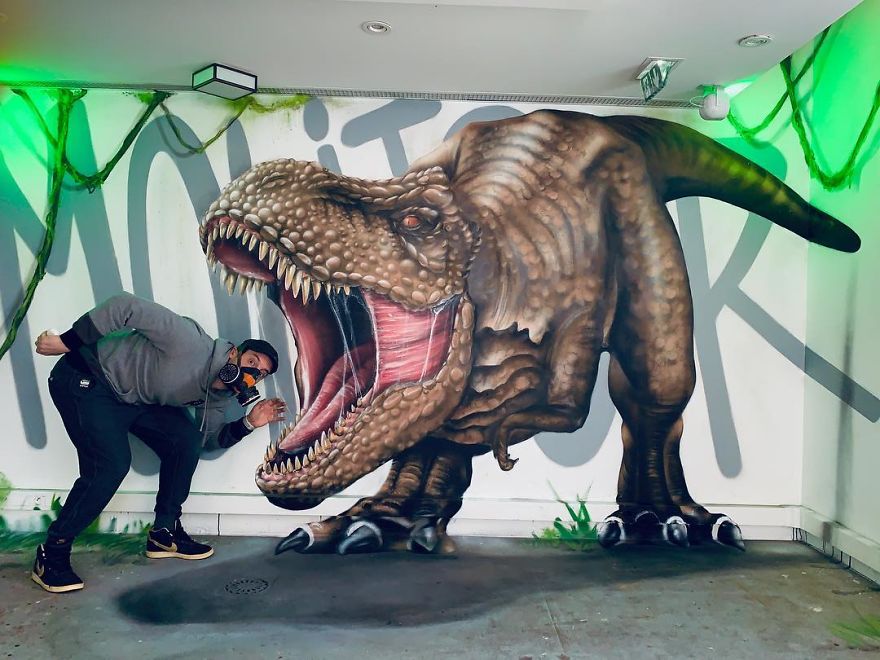 The Graffiti Of This French Street Artist Seems To Come Alive And Come Off The Walls