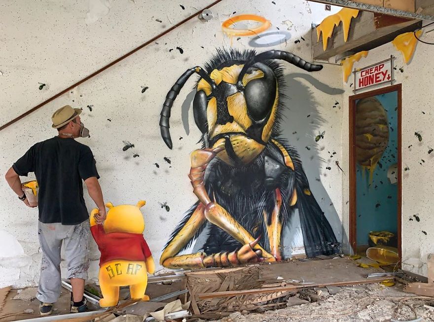 The Graffiti Of This French Street Artist Seems To Come Alive And Come Off The Walls