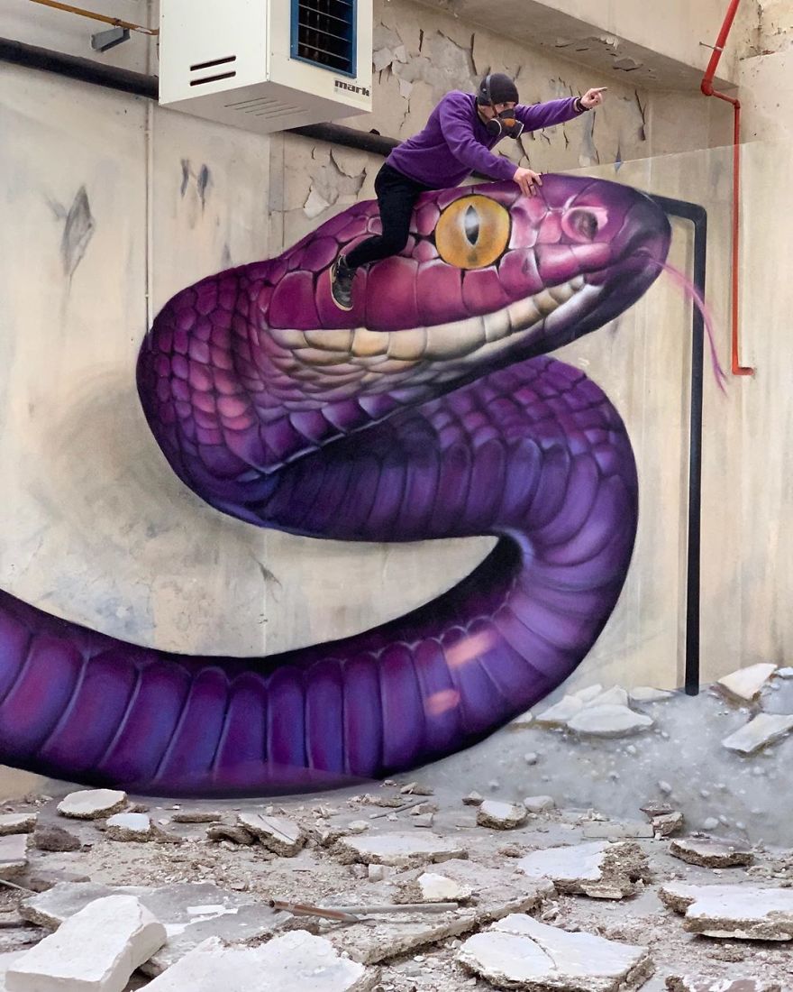 The Graffiti Of This French Street Artist Seems To Come Alive And Come Off The Walls