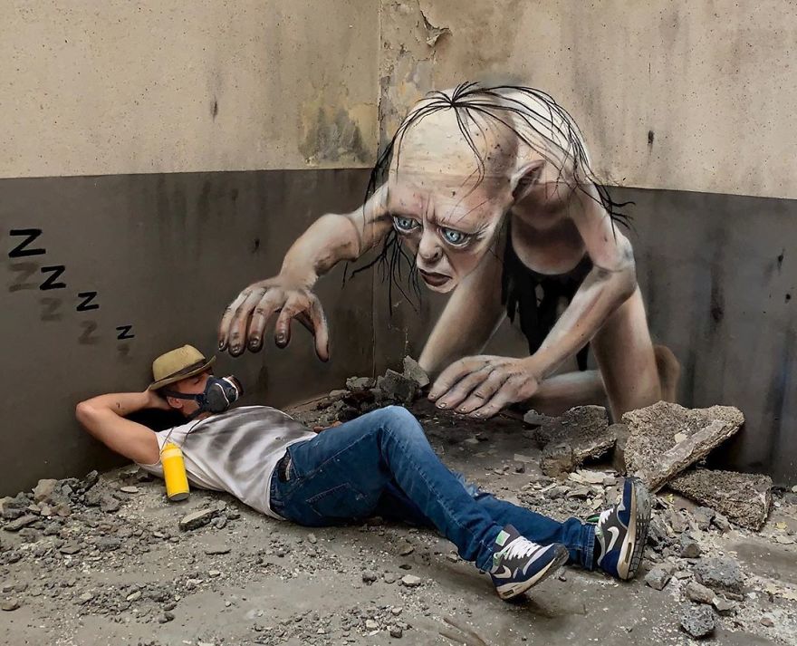 The Graffiti Of This French Street Artist Seems To Come Alive And Come Off The Walls