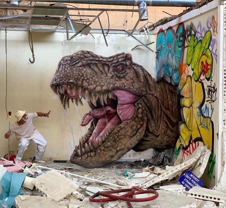 The Graffiti Of This French Street Artist Seems To Come Alive And Come Off The Walls