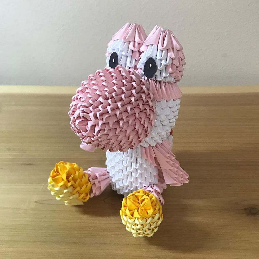 Artist Folds Amazing 3D Animals Out Of Strips Of Paper (19 Pics)