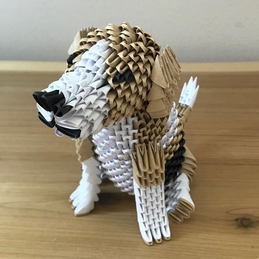 Artist Folds Amazing 3D Animals Out Of Strips Of Paper (19 Pics) Artist Folds Amazing 3D Animals Out Of Strips Of Paper (19 Pics)