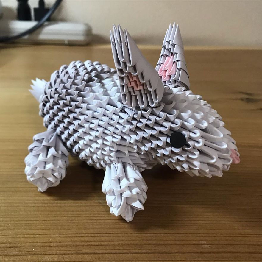 Artist Folds Amazing 3D Animals Out Of Strips Of Paper (19 Pics)