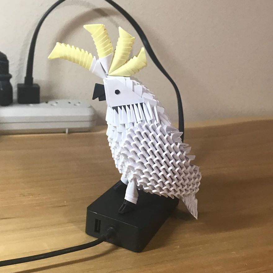 Artist Folds Amazing 3D Animals Out Of Strips Of Paper (19 Pics)