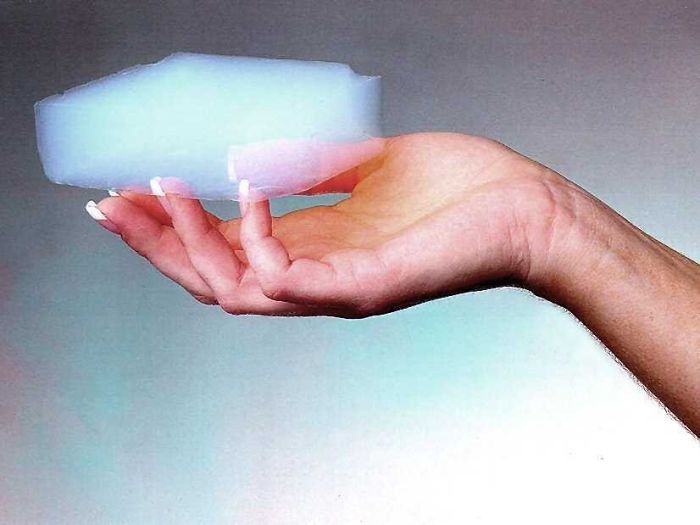This Is Aerogel Which Is One Of The Lightest Solids Known To Man