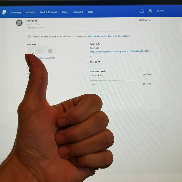 Facebook Charged Me $640 For Ads I Never Ran. The Charge Doesn't Even Show Up On My Fb And I Have No Active Ad Accounts