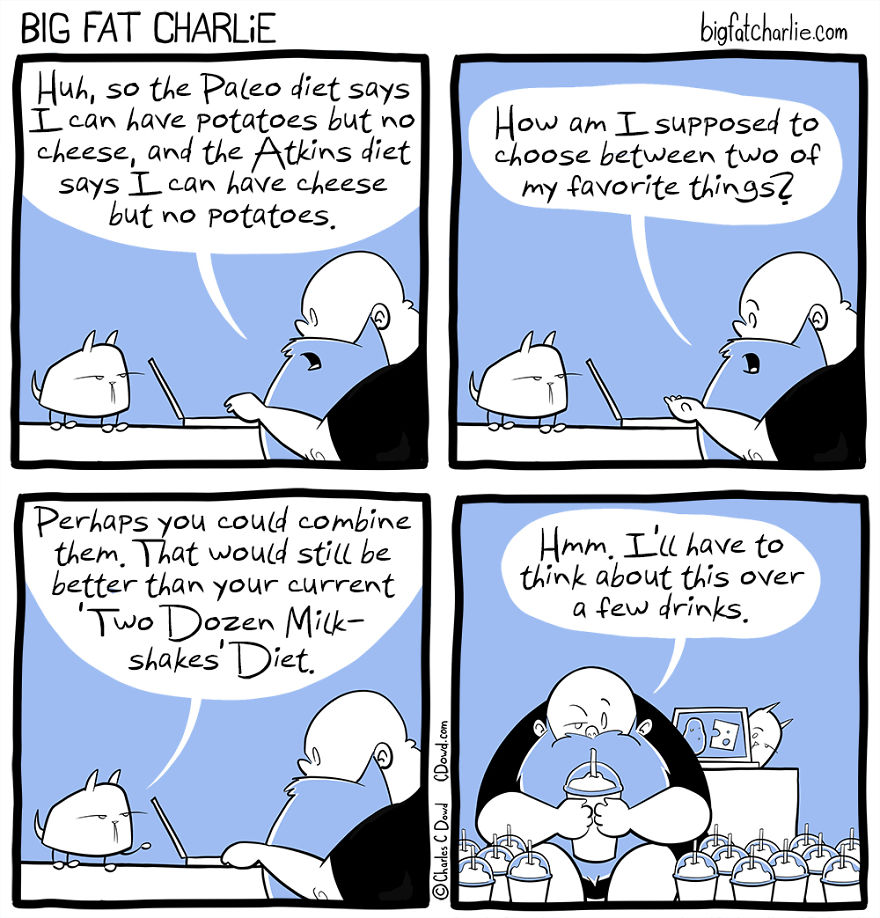 13 Comics About Being Fat, Having Diabetes, And A Cat