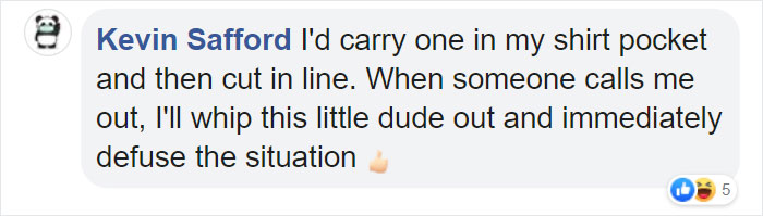 Kevin Safford comments on carrying African Rain Frogs to defuse situations, accompanied by emoji reactions.