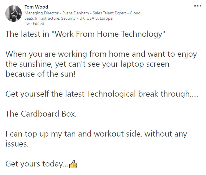 Man Comes Up With A Cheap Idea To Protect Laptops From The Sun And It Actually Works