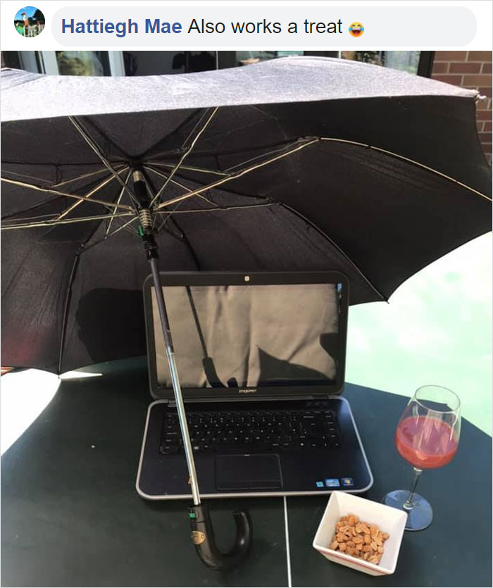 Man Comes Up With A Cheap Idea To Protect Laptops From The Sun And It Actually Works