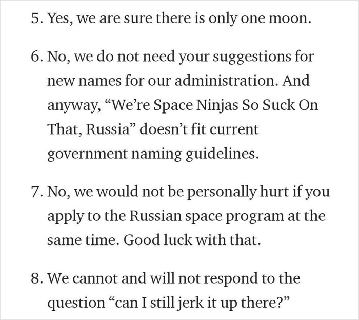 Comedian Knows He's Too Dumb To Work For NASA, Still 'Applies', 'Receives' A Hilarious Rejection Letter Comedian Knows He's Too Dumb To Work For NASA, Still 'Applies', 'Receives' A Hilarious Rejection Letter