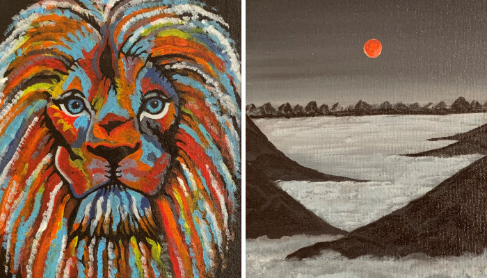 I Tried Painting Different Stylistics Using Acrylic Paint