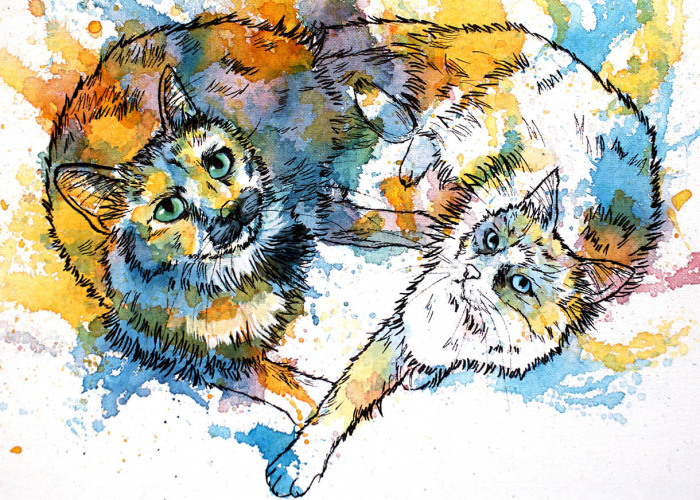 I Use Color Splatters To Paint People’s Pets
