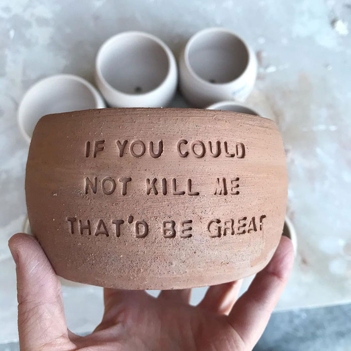 I Handmade Ceramic Planters With Witty Puns (29 New Pics)