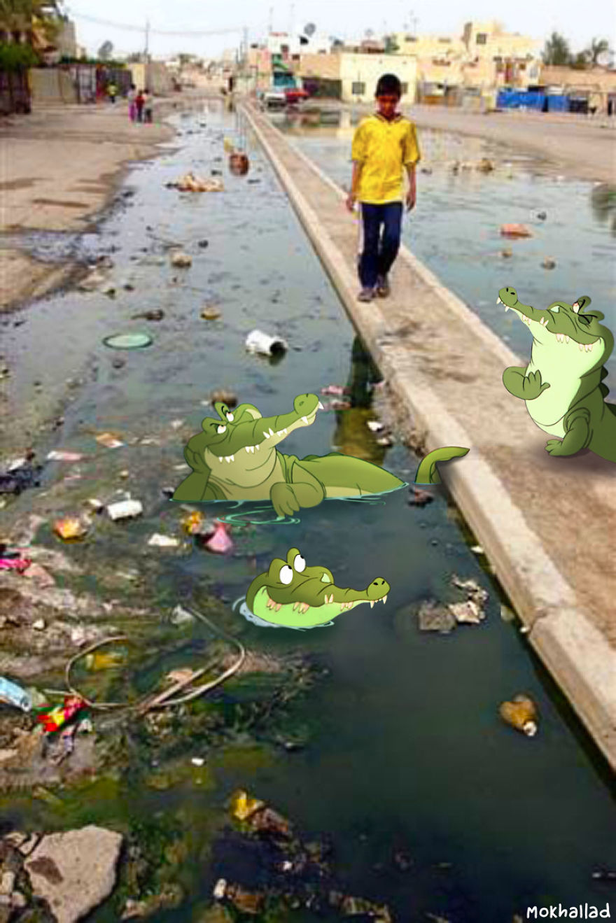 I Draw On A Real Views Of My Country To Convey The Message...