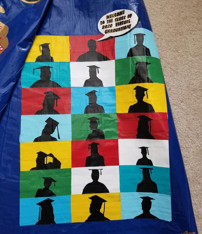 Teen Spent 400 Hours Making A COVID-Themed Prom Dress Using 750 Meters Of Colored Duct Tape For A Duck Brand Scholarship Contest Teen Spent 400 Hours Making A COVID-Themed Prom Dress Using 750 Meters Of Colored Duct Tape For A Duck Brand Scholarship Contest