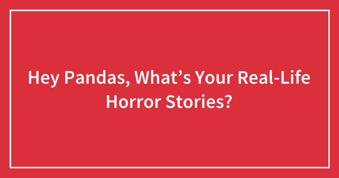 Hey Pandas, What’s Your Real-Life Horror Stories? (Ended)