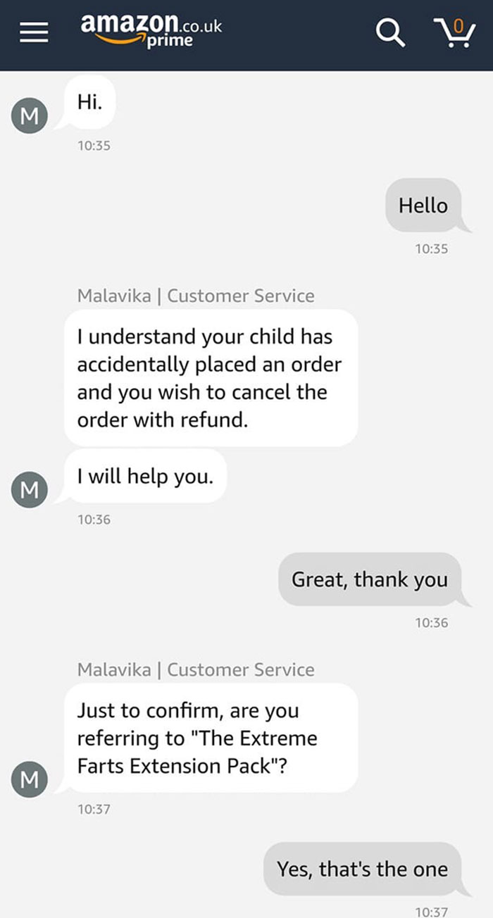 Kid Buys Farts From Amazon