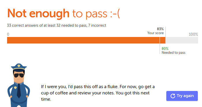 33 < 32. Eh, Whatever. I Can Live Without A Driver's License