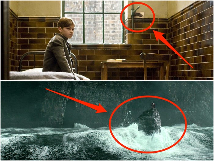 In 'The Half-Blood Prince,' When We See Tom Riddle's Childhood Bedroom, There's A Photo Of The Cave Where Eventually Hides His Horcrux