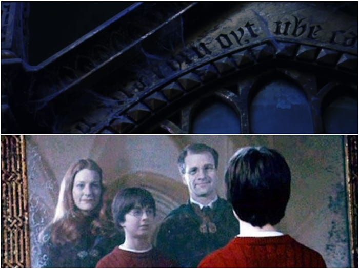 In 'The Sorcerer's Stone,' The Inscription On The Mirror Of Erised Reads: 'I Show Not Your Face But Your Heart's Desire'