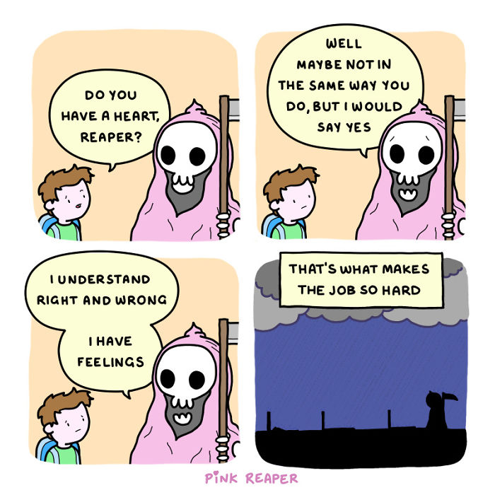 My Wholesome Webcomic About The Grim Reaper Who Is Actually Nice (17 New Pics) My Wholesome Webcomic About The Grim Reaper Who Is Actually Nice (17 New Pics)