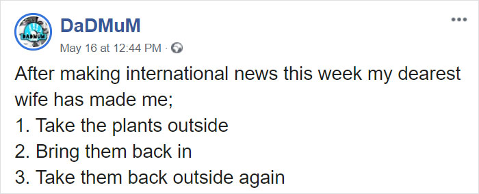 Husband Can't Handle His Wife's 'Jurassic'-Sized Plants, Shares A Hilarious Rant As A Response Husband Can't Handle His Wife's 'Jurassic'-Sized Plants, Shares A Hilarious Rant As A Response