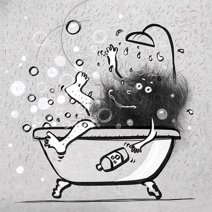 My Literally “Hairy” Illustrations About Quarantine Struggles (34 Pics)