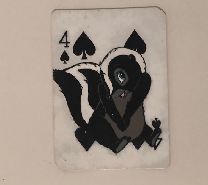 I Painted Flower From Bambi On A Card!