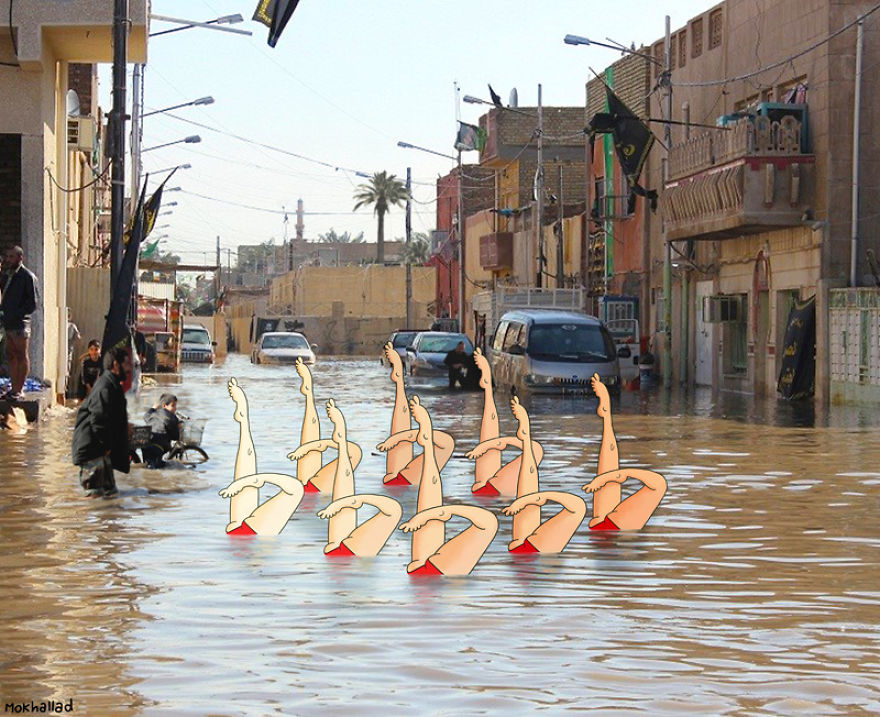 I Draw On A Real Views Of My Country To Convey The Message...