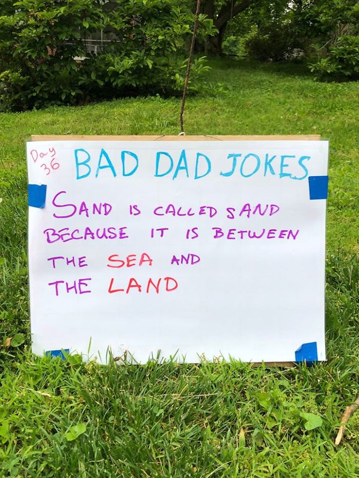 Man-Posts-Toms-Bad-Dad-Jokes-On-His-Lawn