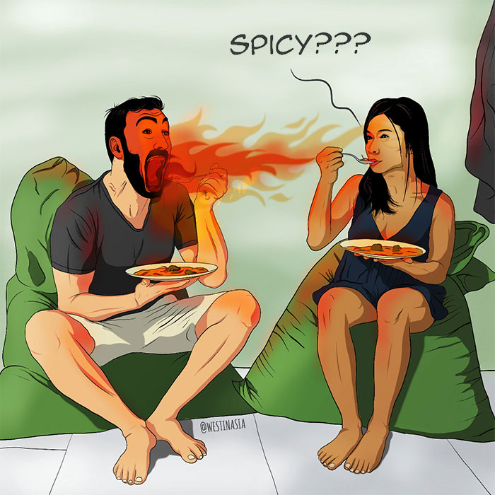 We Share Our Daily Life Bridging Cultural Gaps As An International Couple In These 28 Illustrations