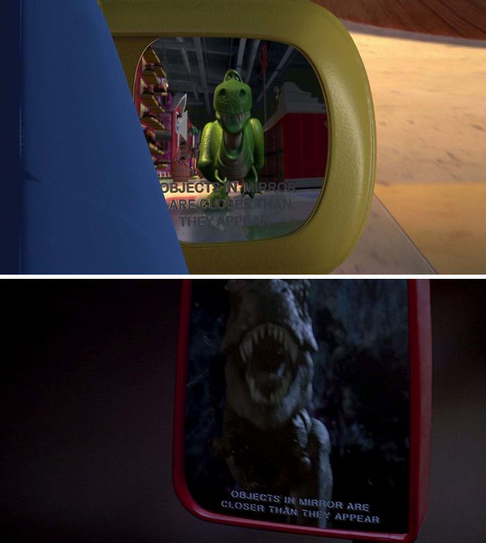 In Toy Story 2 There Is An Easter Egg To When The T-Rex Chased The Car In Jurassic Park