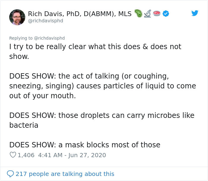 Scientist Demonstrates The Effect Of Wearing A Mask Vs. Not Wearing One