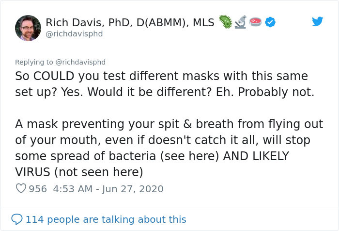 Scientist Demonstrates The Effect Of Wearing A Mask Vs. Not Wearing One