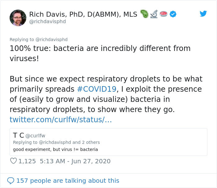 Scientist Demonstrates The Effect Of Wearing A Mask Vs. Not Wearing One Scientist Demonstrates The Effect Of Wearing A Mask Vs. Not Wearing One