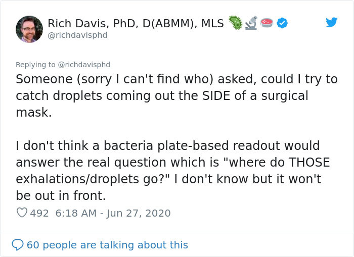 Scientist Demonstrates The Effect Of Wearing A Mask Vs. Not Wearing One