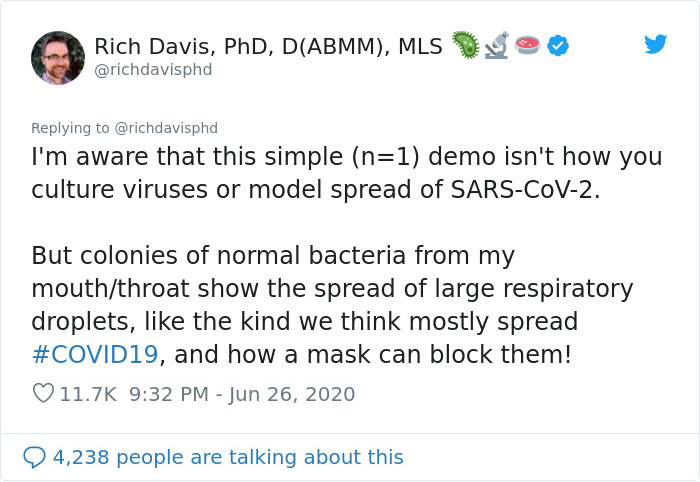 Scientist Demonstrates The Effect Of Wearing A Mask Vs. Not Wearing One Scientist Demonstrates The Effect Of Wearing A Mask Vs. Not Wearing One